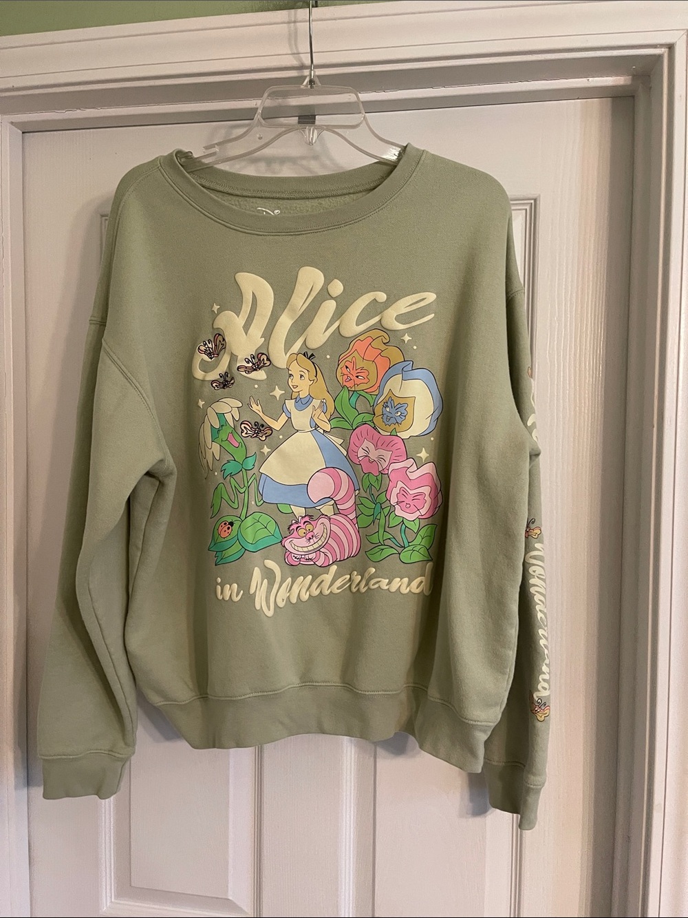 Disney Alice in Wonderland Crewneck Sweatshirt-Sz XL